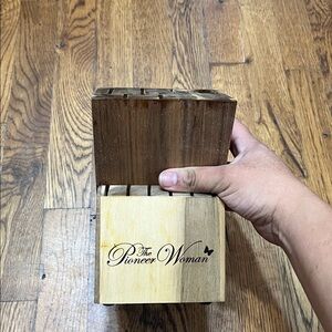 Pioneer Woman Wood Knife Block